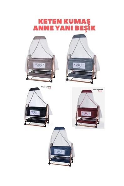 TURHAN BEBE Yeni Doğan King Çeyiz Seti Bebek Araba Puset Beşik Yürüteç Mama Sandalyesi Çanta - 3