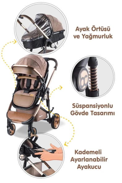 Baby Care Bc-440 Colorado Chrome Travel Sistem Bebek Arabası - 3