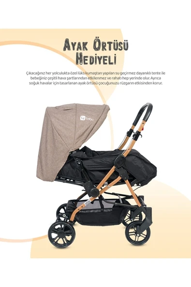 LİA BEBEK 4 Baby Çift Yönlü Travel Sistem Bebek Arabası Ayak Örtüsü Hediye Ilkadım Bebe - Resim 3