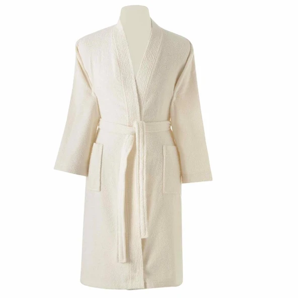 TAÇ ŞALYAKA PAMUK BORNOZ EKRU XXL ürün görseli