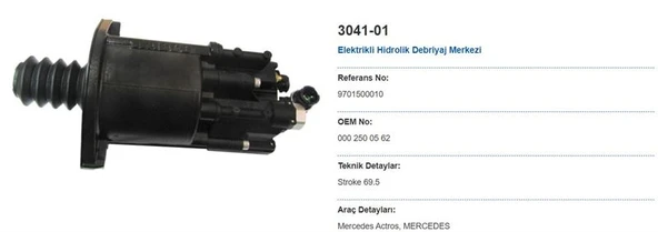 Mercedes Truck Debriyaj Merkezi Havalı Elektrikli Mercedes Axor 1840 Otomatık Sanzıman - May 3041-01 ürün görseli 1