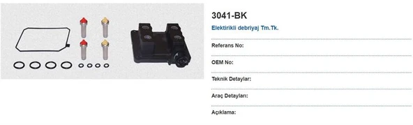 ELEKTRIKLI HAVALI DEBRIYAJ MERKEZI TAMIR TAKIMI (OTOMATIK SANZIMAN) - MERCEDES / ACTROS-AXOR-TRAVEGO - MAY 3041-BK - 1