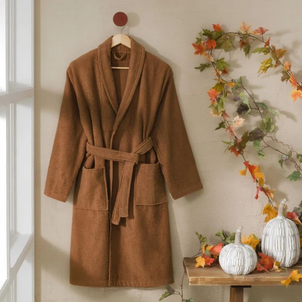 TAÇ ŞALYAKA PAMUK BORNOZ TARÇIN S/M ürün görseli