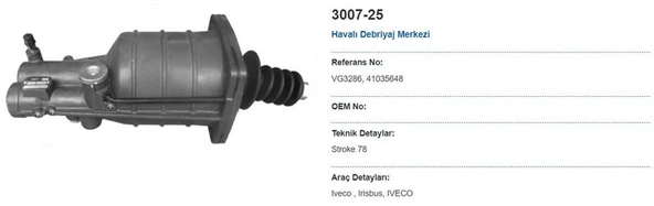 DEBRIYAJ ALT MERKEZI - IVECO / EUROCARGO 120/130/150/180 00>15 - MAY 3007-25 - 1