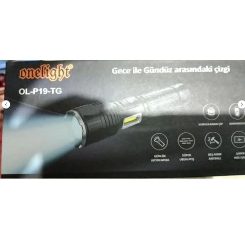 El feneri OlP19 Yüksek Performanslı 500m geceyi gündüz yapan hizli şarj Şarj Edilebilir El Feneri ürün görseli 1