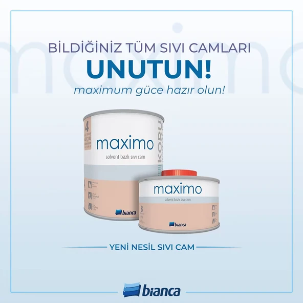 Bianca Maximo Solvent Bazlı Sıvı Cam Parlak Vernik 500 gr - Resim 2