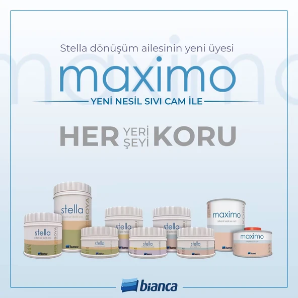 Bianca Maximo Solvent Bazlı Sıvı Cam Parlak Vernik 500 gr - Resim 7
