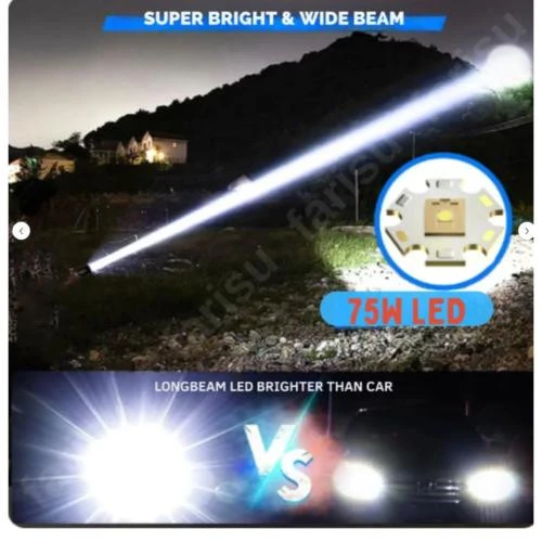 El feneri OlP19 Yüksek Performanslı 500m geceyi gündüz yapan hizli şarj Şarj Edilebilir El Feneri - Resim 3