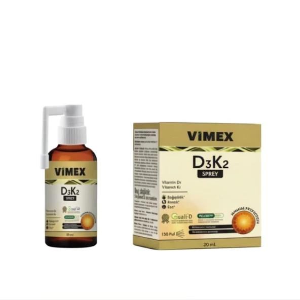 Vimex D3K2 Sprey 130 Puf 20 ML ürün görseli 1