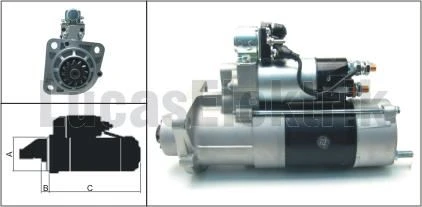 Renault Truck Mars Motoru 24v 5,5 Kw 12 Dis Renault Premium 300 - 340 - 385 - 420 Serie / Kerax 300 - 340 - Lucas Les0333 ürün görseli