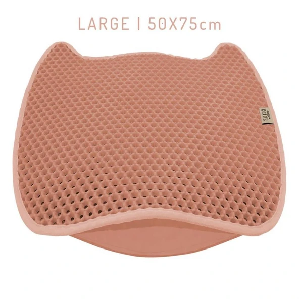 Cattie Taraklı Model Kum Toplayıcı Fonksiyonel Kedi Paspası Pink - Kedi Model L Boy 50-75cm - 3