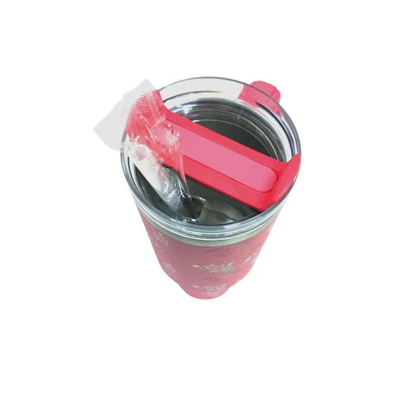 Cooker YK1549 Pipetli 1,2 lt Çelik Bardak Termos Pembe - 2