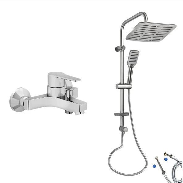 Artema Nora S Banyo Bataryası + Doppo Siena Lux Tepe Duş Sistemi ürün görseli