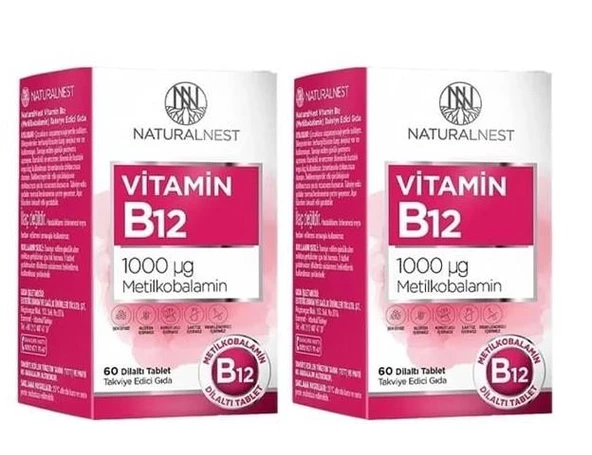 Naturalnest Vitamin B12 60 Dilaltı Tablet İkili Avantaj Paket - Resim 2