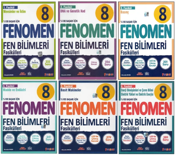 Fenomen Yayıncılık 8.Sınıf  Fen Fasikülleri (6 Fasikül)