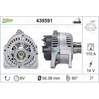 Renault Alternator 12v 110a Megane II 1,4 / 1,6 03> (tg11c060) Tek Fis - Valeo 439591 - Resim 1