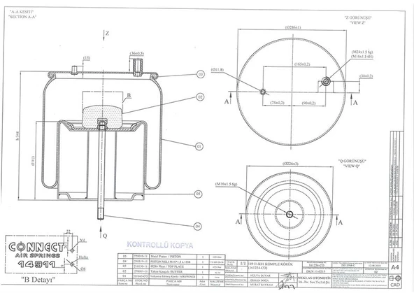 Renault Truck Dingil Korugu Komple Metal Pistonlu Renault Magnum 400-440-480 00> Premium 370-420 00>  410-450 05> - Connect 14911-K01 ürün görseli