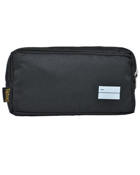 Tebag İki Gözlü Siyah Kalem Çantası