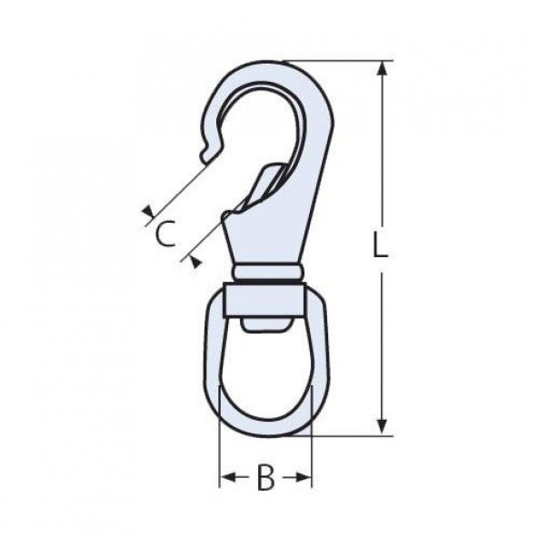 KRAKEN Tutucu Kanca Fırdöndü 21 mm Paslanmaz - Resim 2
