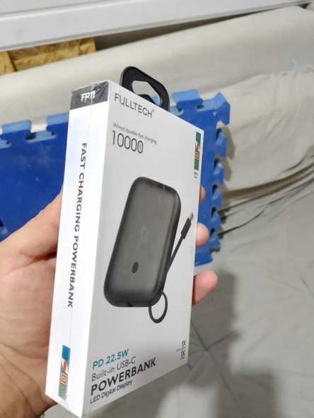 Fb11 Orjinal 10.000 mAh Kendinden Kablolu ve Telefon Standlı  Siyah Taşınabilir Powerbanku - 2