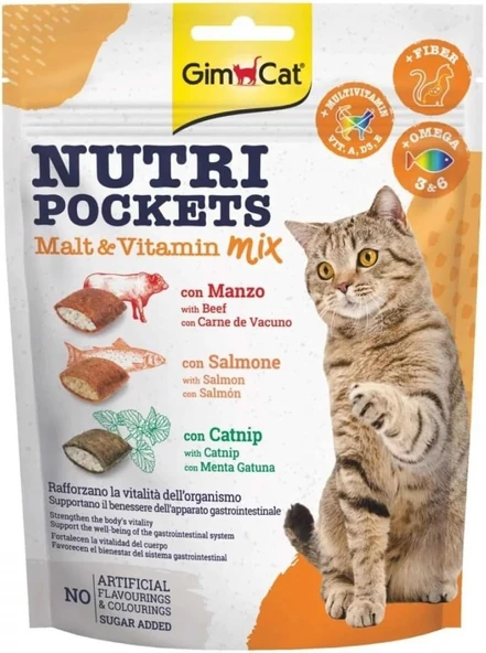 Nutripockets Malt ve Multivitamin Kedi Ödülü 150 Gr ürün görseli 1