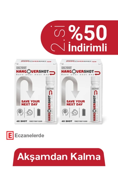 HANGOVERSHOT 2. Kutu %50 Akşamdan Kalma, Hangover Shot Bitkisel Destek, Save Your Next Day