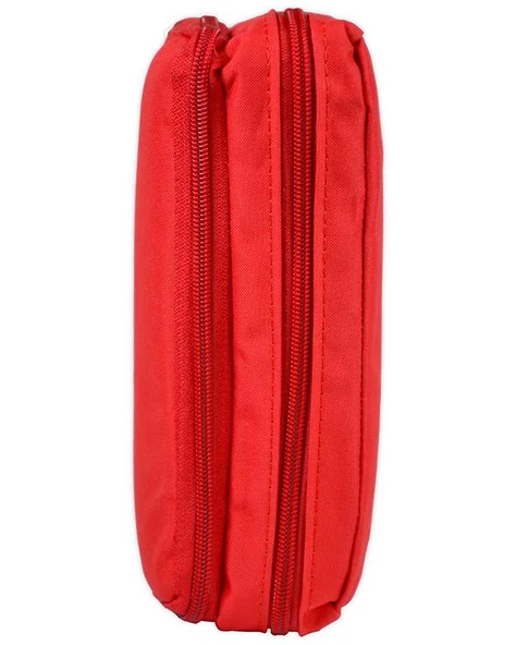 Tebag İki Gözlü Kırmızı Kalem Çantası - Resim 2