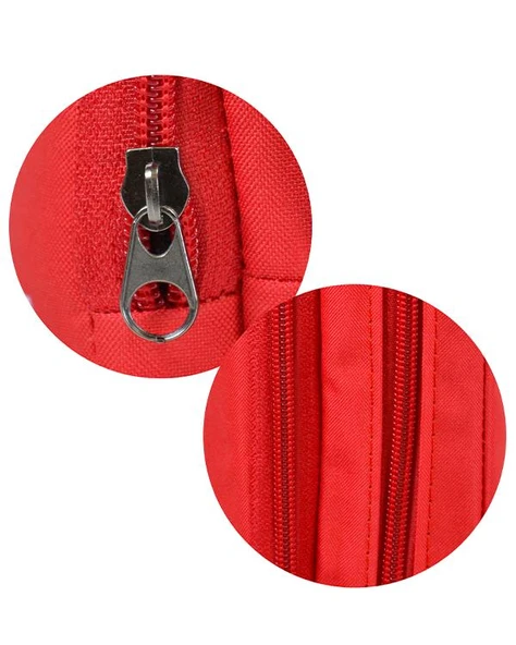 Tebag İki Gözlü Kırmızı Kalem Çantası - Resim 3