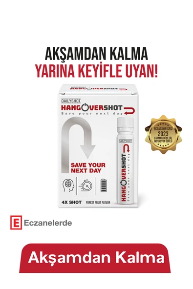 HANGOVERSHOT 2. Kutu %50 Akşamdan Kalma, Hangover Shot Bitkisel Destek, Save Your Next Day - 6