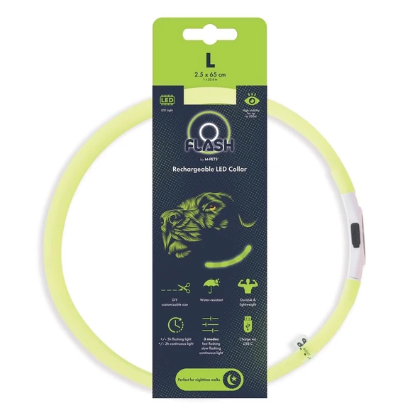 M-Pets Flash Led Boyun Tasma Yeşil (L) ürün görseli