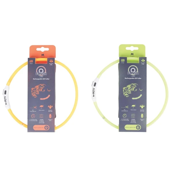 M-Pets Flash Led Boyun Tasma Yeşil (M) - Resim 3
