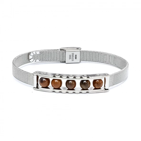 Kaplan Gözü Taşı Ve Paslanmaz Çelik Bileklik 31832B23D4 ürün görseli 1