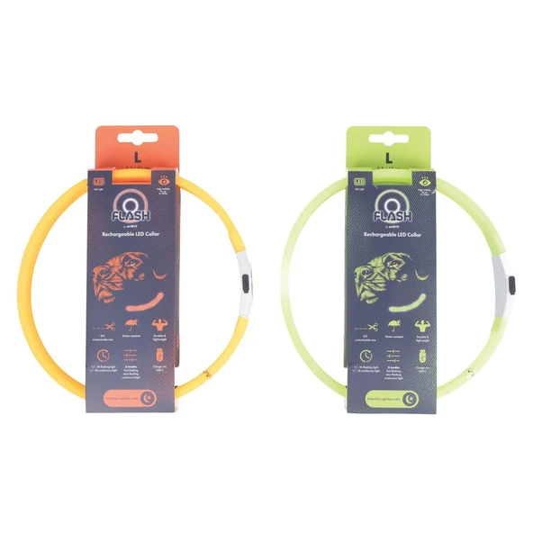 M-Pets Flash Led Boyun Tasma Turuncu (L) - 3