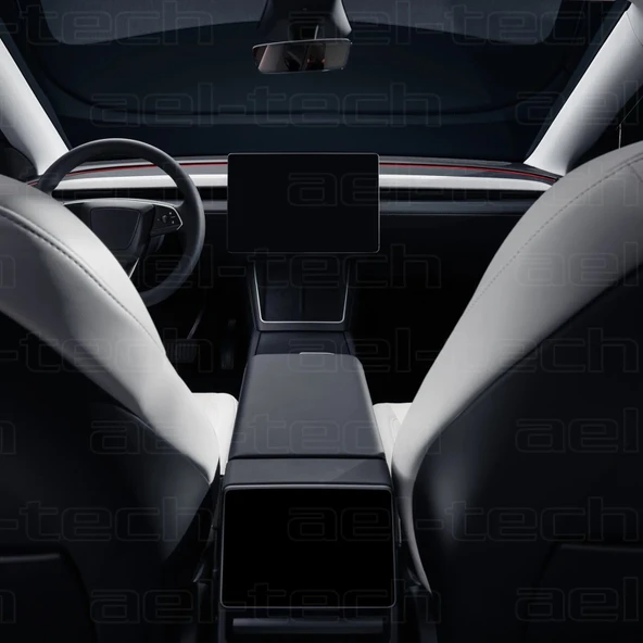 Tesla Model Y 2025 15,4 inc Navigasyon ve Arka Yolcu Ekran uyumlu Nano Koruyucu 2li Set - 5