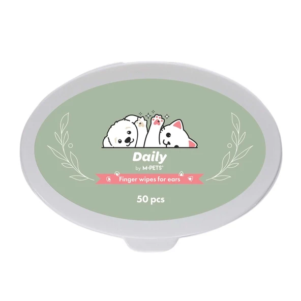 M-Pets Daily Kedi Ve Köpek Kulak Temizliği İçin Parmak Pedi 50li - 4