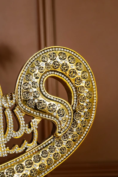 LÜKS HEDİYELİK EŞYA DEKORATİF DİNİ İSLAMİ OBJE VAV BESMELE ESMAÜLHÜSNA BİBLO FİGÜR - Resim 4