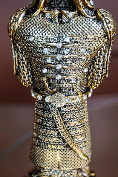 Osmanlı Zırh Biblo Dekoratif Obje Süs Hediyelik Aksesuar - Resim 6