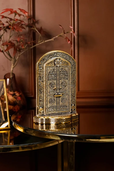 LÜKS BİBLO AYETEL KÜRSİ İŞLEMELİ KABE KAPISI DEKORATİF OBJE ürün görseli