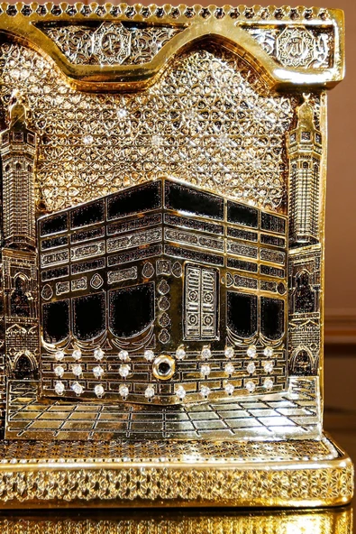 KABE VE MESCİDİ NEBEVİ KOMPOZİSYON DİNİ İSLAMİ BİBLO AKSESUAR HEDİYELİK DEKORATİF OBJE SÜS - Resim 5