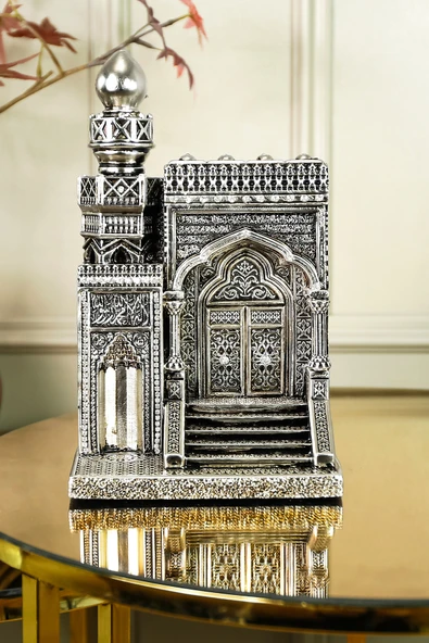 YENİ EV OFİS HEDİYESİ LÜKS DEKORATİF DİNİ İSLAMİ ARMAĞAN MİHRAP MİNBER SÜS OBJE - Resim 3