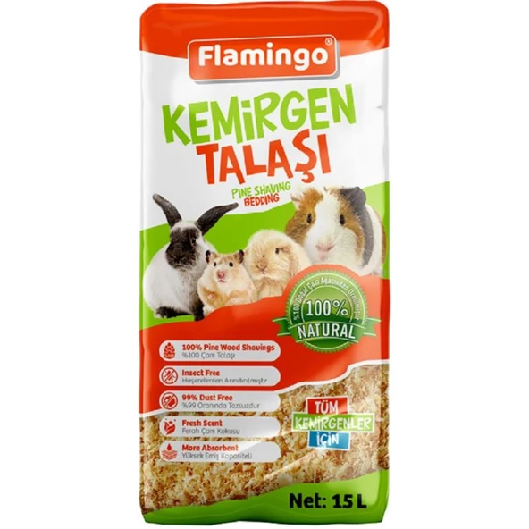 Flamingo Kemirgenler İçin Talaş 15lt