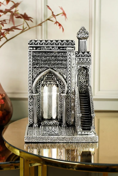 BİBLO HEDİYELİK OBJE MİHRAP MİNBER LÜKS DEKORATİF SÜS - Resim 2