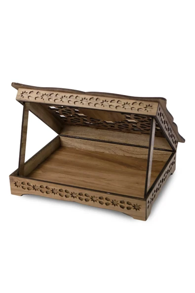 Ahşap Hediyelik Kuran Kutusu - Lüks Kuran Okuma Sehpası - Rahleli Ahşap Kuran Kutusu - Resim 4