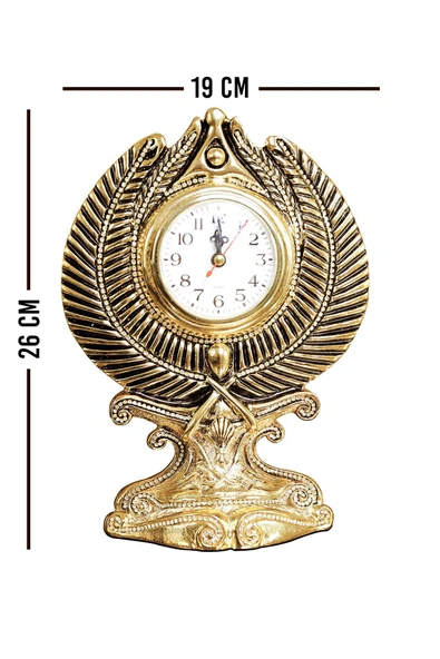 Masa Saati Biblo Lüks Hediyelik Dekoratif Saat Özel Tasarım Figür - 7