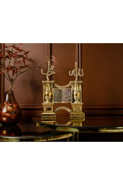 Allah Muhammed Kuran-ı Kerim Biblo Dekoratif Aksesuar Minyatür Obje Lüks Hediyelik Süs - Resim 4