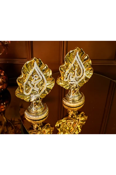 DEKORATİF BİBLOLAR YAPRAK ALLAH MUHAMMED BİBLO DEKOR OBJE EV OFİS AKSESUARLARI FİGÜR SÜS SETİ - Resim 3