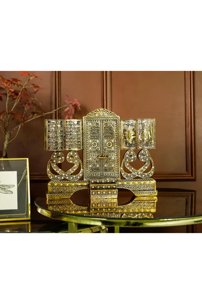 MASAÜSTÜ BİBLO OBJE DEKOR VAV ALLAH MUHAMMED AYETEL KÜRSİ LÜKS HEDİYELİK ürün görseli