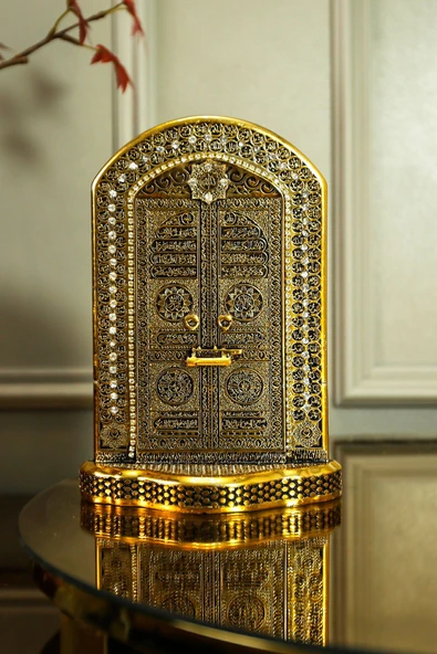 Kurumsal Hediye Lüks Islami Hediyelik Dekoratif Obje Süs Model Kabe Kapısı Ayetel Kürsi Biblo ürün görseli