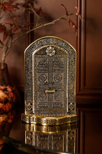 LÜKS BİBLO AYETEL KÜRSİ İŞLEMELİ KABE KAPISI DEKORATİF OBJE - Resim 3