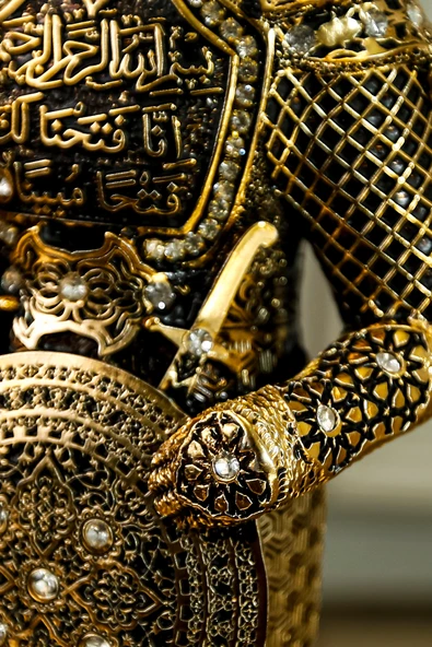 Ofis Hediyesi Ofis Dekor Biblo Osmanlı Zırh Asker Dekoratif Figür Armağan Obje Süs Dekorasyon - Resim 6